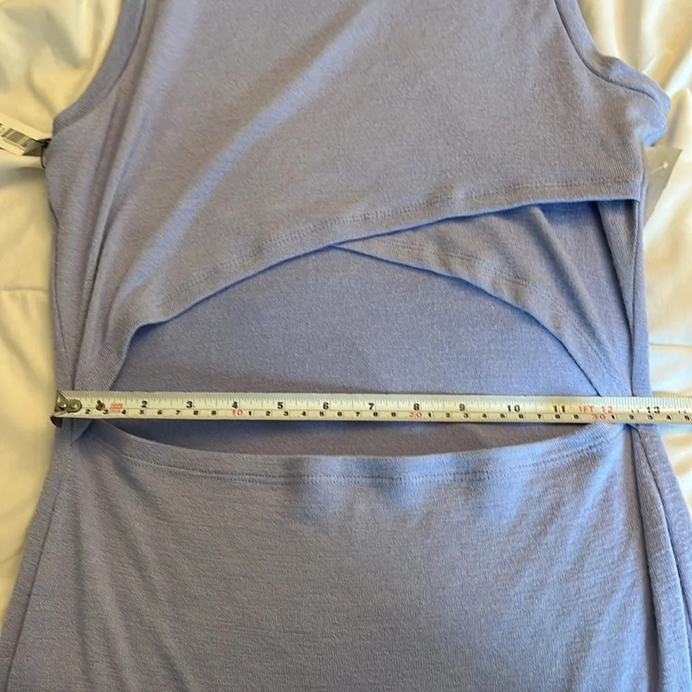 Wilfred Free Jada cutout bodycon lavender color size large. Vacation party dress - Picture 12 of 13